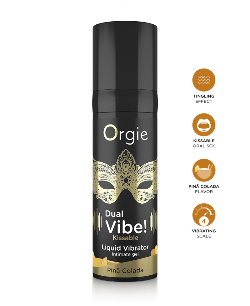 Gel d'excitation Dual Vibe Pina Colada Liquid Vibrator