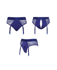 Harnais lingerie Diva (bleu) - Strap On Me