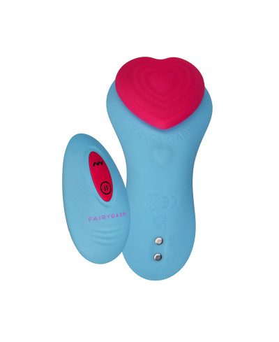 Stimulateur télécommandé de culotte HeartGem bleu - FairyGasm