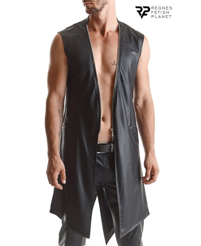 Veste longue sans manche wetlook Marco - Regnes