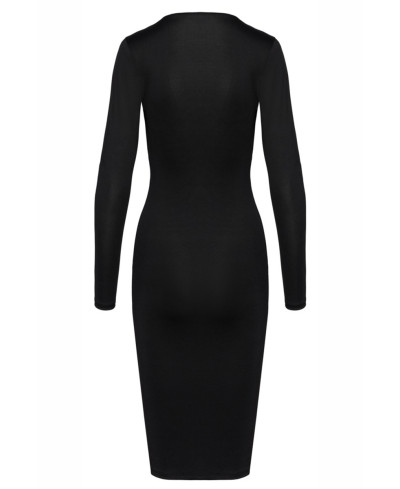 Robe noire midi à manches longues -  Cotelly Party