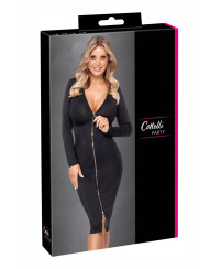 Robe noire midi à manches longues -  Cotelly Party