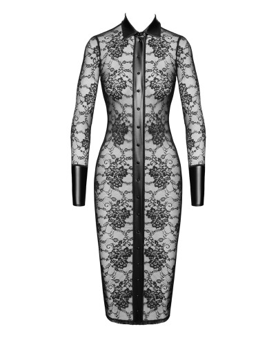 Robe fourreau Noirelle F376 - Noir Handmade