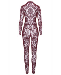 Combinaison en tulle floqué Kink Royal F382 - Noir Handmade