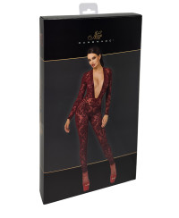 Combinaison en tulle floqué Kink Royal F382 - Noir Handmade