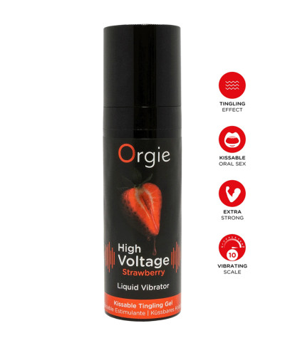 Gel d'excitation High Voltage Liquid Vibrator Fraise - Orgie