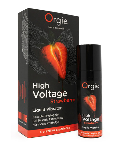 Gel d'excitation High Voltage Liquid Vibrator Fraise - Orgie