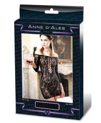 Robe Fetish Dinner résille Noir