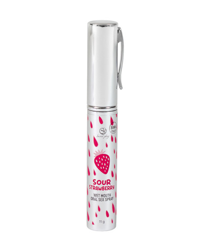 Spray sexe oral et bouche humide à la fraise acide