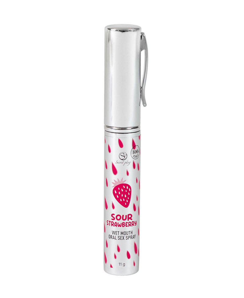 Spray sexe oral et bouche humide à la fraise acide