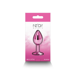 Plug bijou aluminium chromé rose S